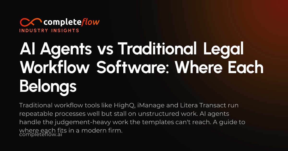 AI Agents vs Traditional Legal Workflow Software: Where Each Belongs ...